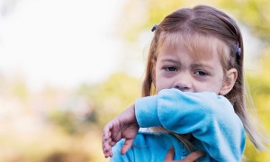 Girl coughing